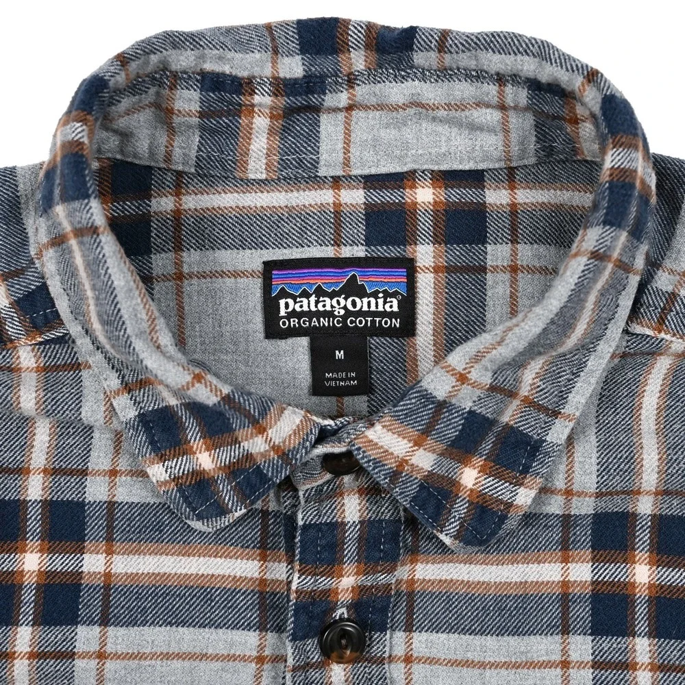 Patagonia Men's M Fjord Flannel L/S Lightweight‎ Shirt Plaid Style 54020 Hiking